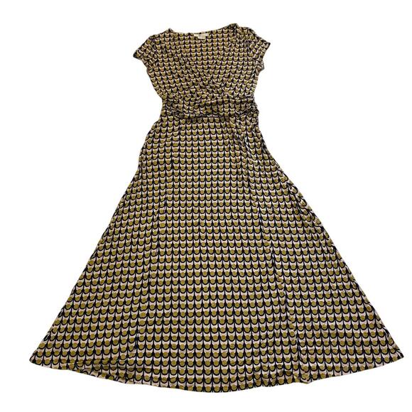 Boden Womens 6 Small Lily Jersey Midi Dress Soft Comfortable Artsy Geometric - Picture 2 of 10